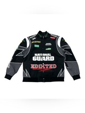 Edikted Women’s Black/Gray National Guard Racing Jacket Size: S